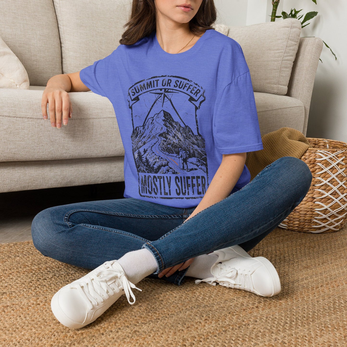 Summit or Suffer Mountain T-Shirt — Funny Hiking Outdoor Adventure Tee