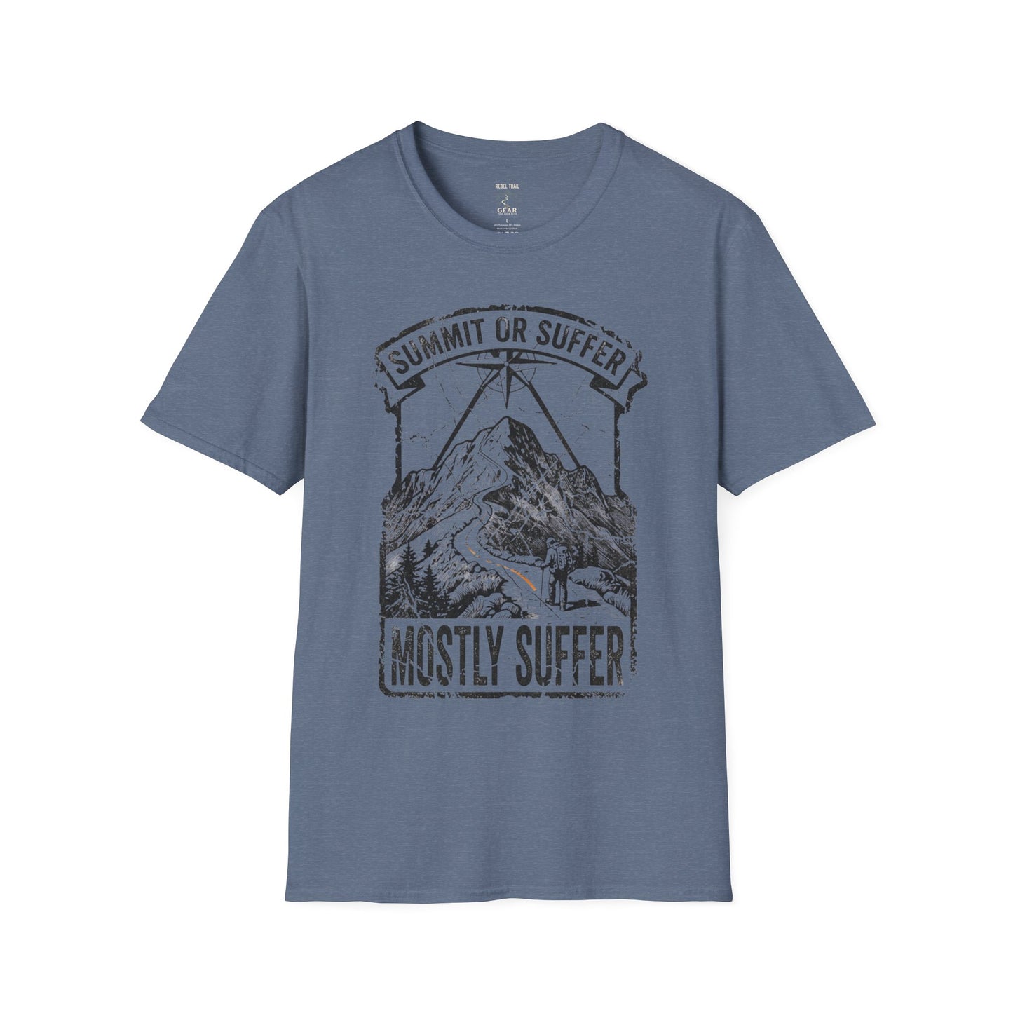 Summit or Suffer Mountain T-Shirt — Funny Hiking Outdoor Adventure Tee