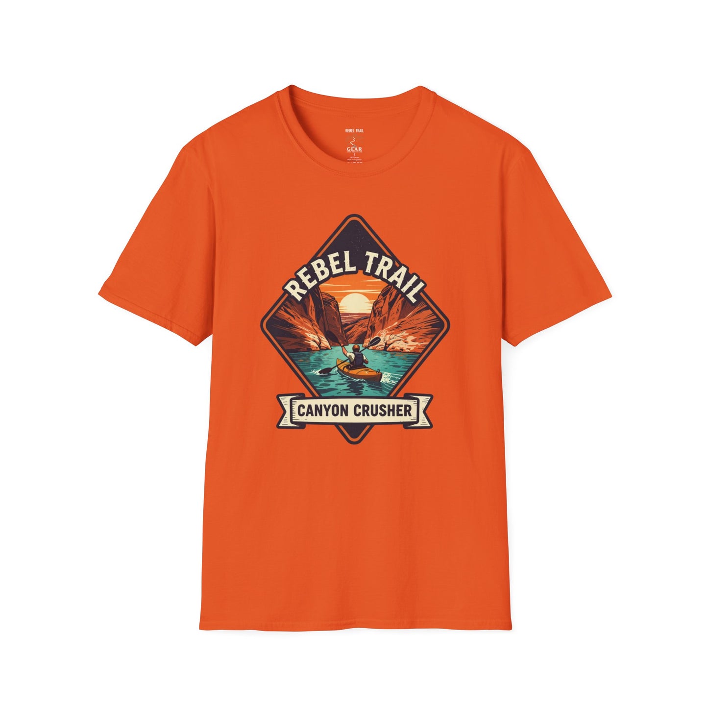 Rebel Trail Canyon Crusher T‑Shirt — Retro Desert Adventure Graphic Tee