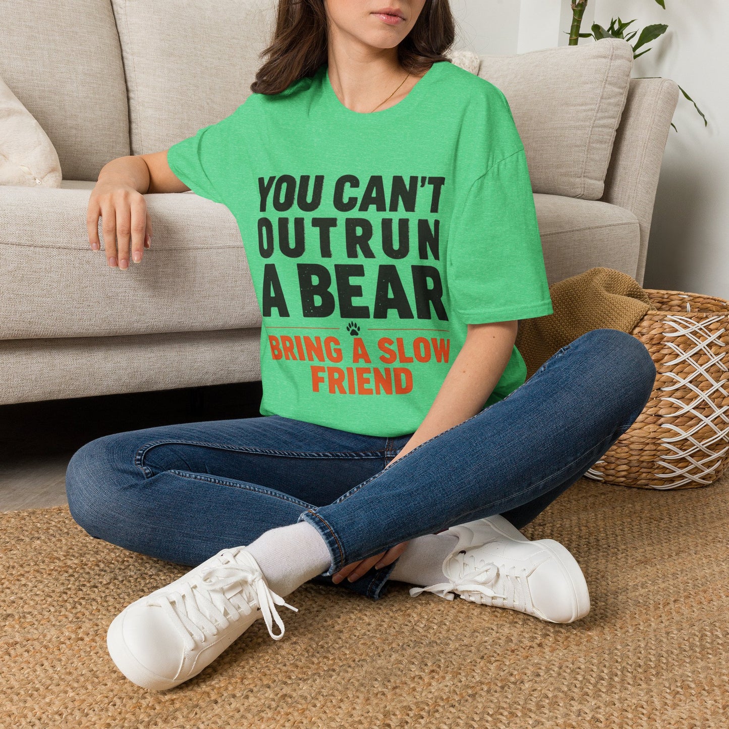 You Can't Outrun a Bear T‑Shirt — Funny Outdoor Humor Tee