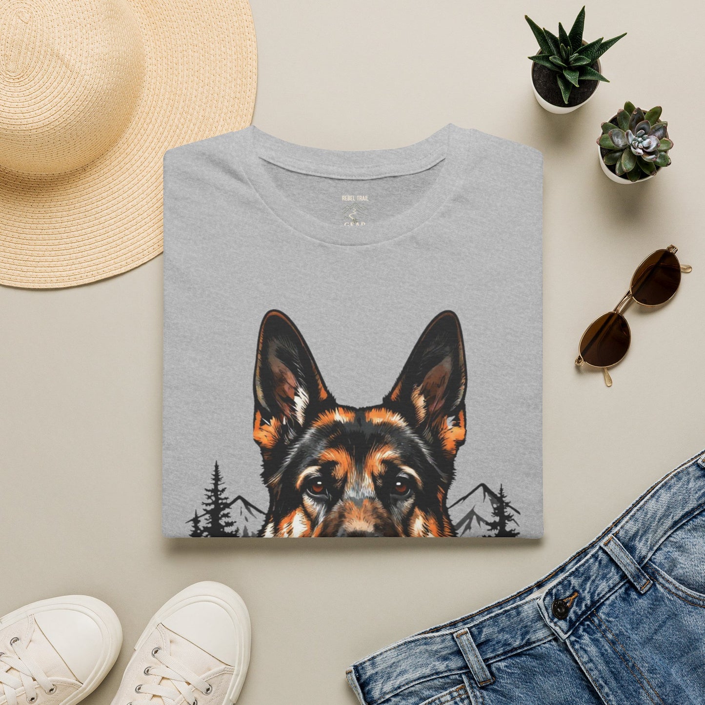 German Shepherd T-Shirt — “If I Can't Bring My Dog I'm Not Going” Dog Lover Tee