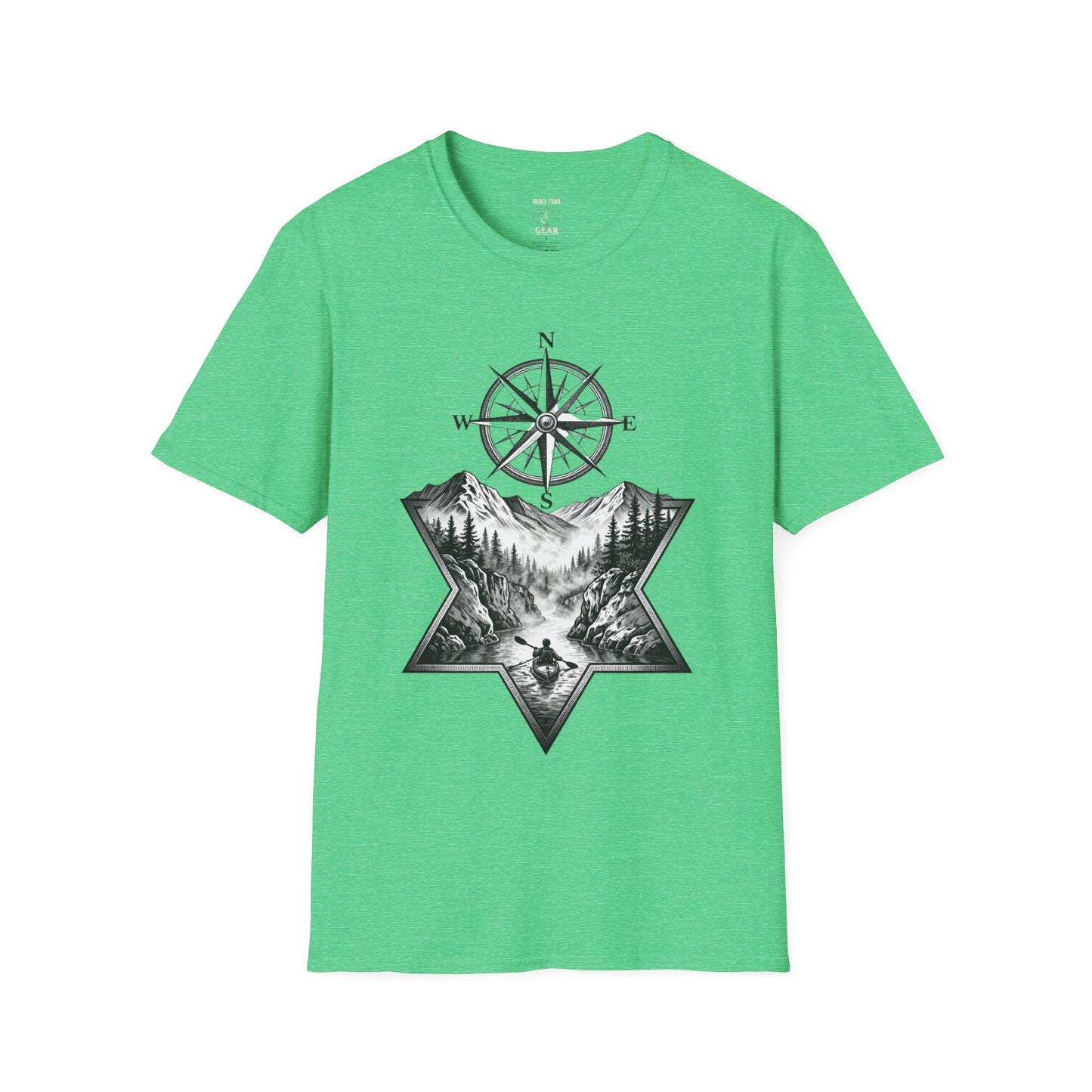 Compass & Mountain T-Shirt — Adventure Travel Graphic Tee