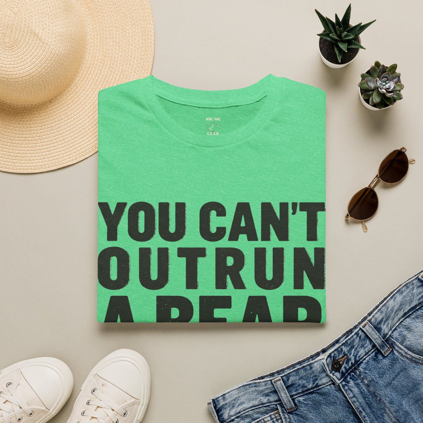 You Can't Outrun a Bear T‑Shirt — Funny Outdoor Humor Tee