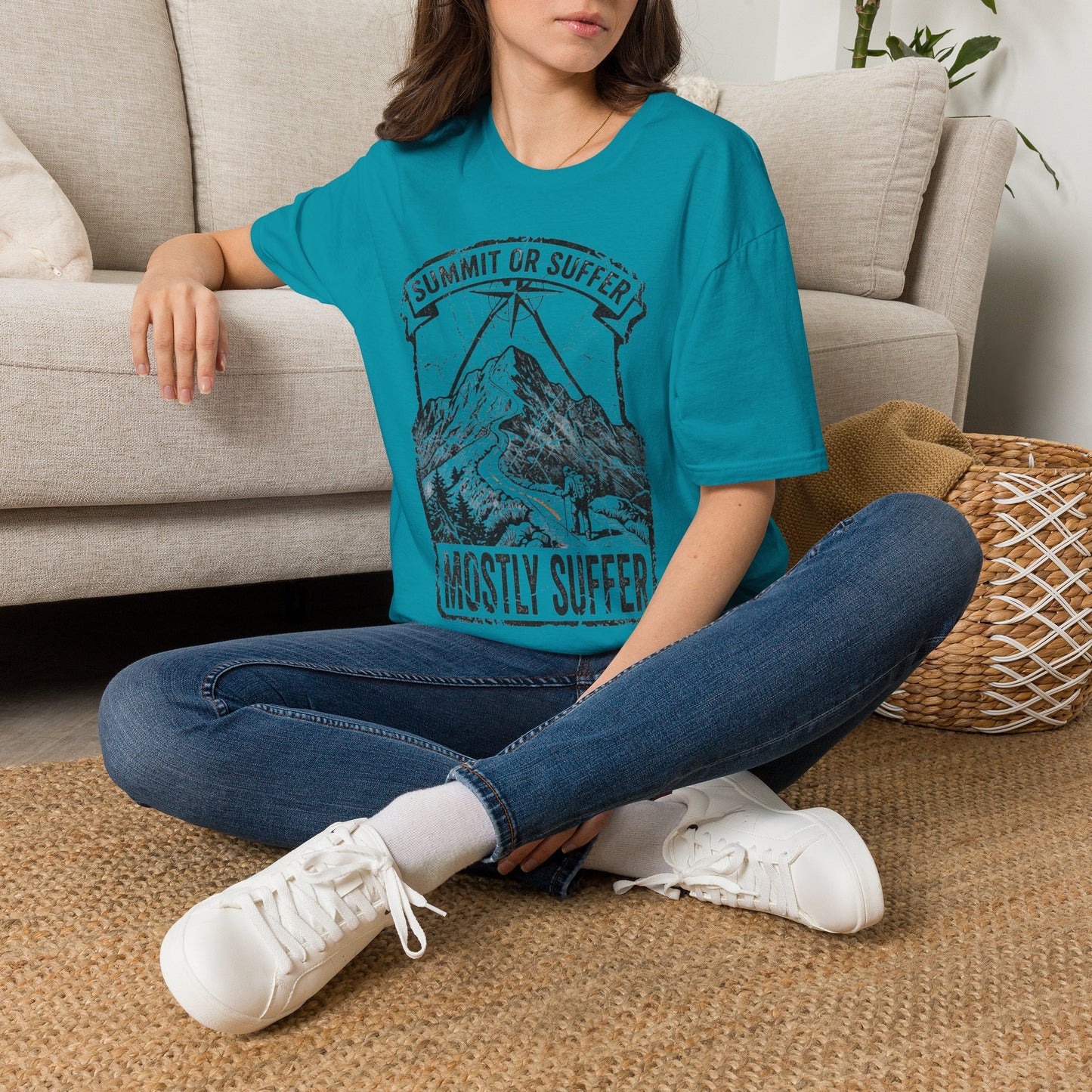 Summit or Suffer Mountain T-Shirt — Funny Hiking Outdoor Adventure Tee