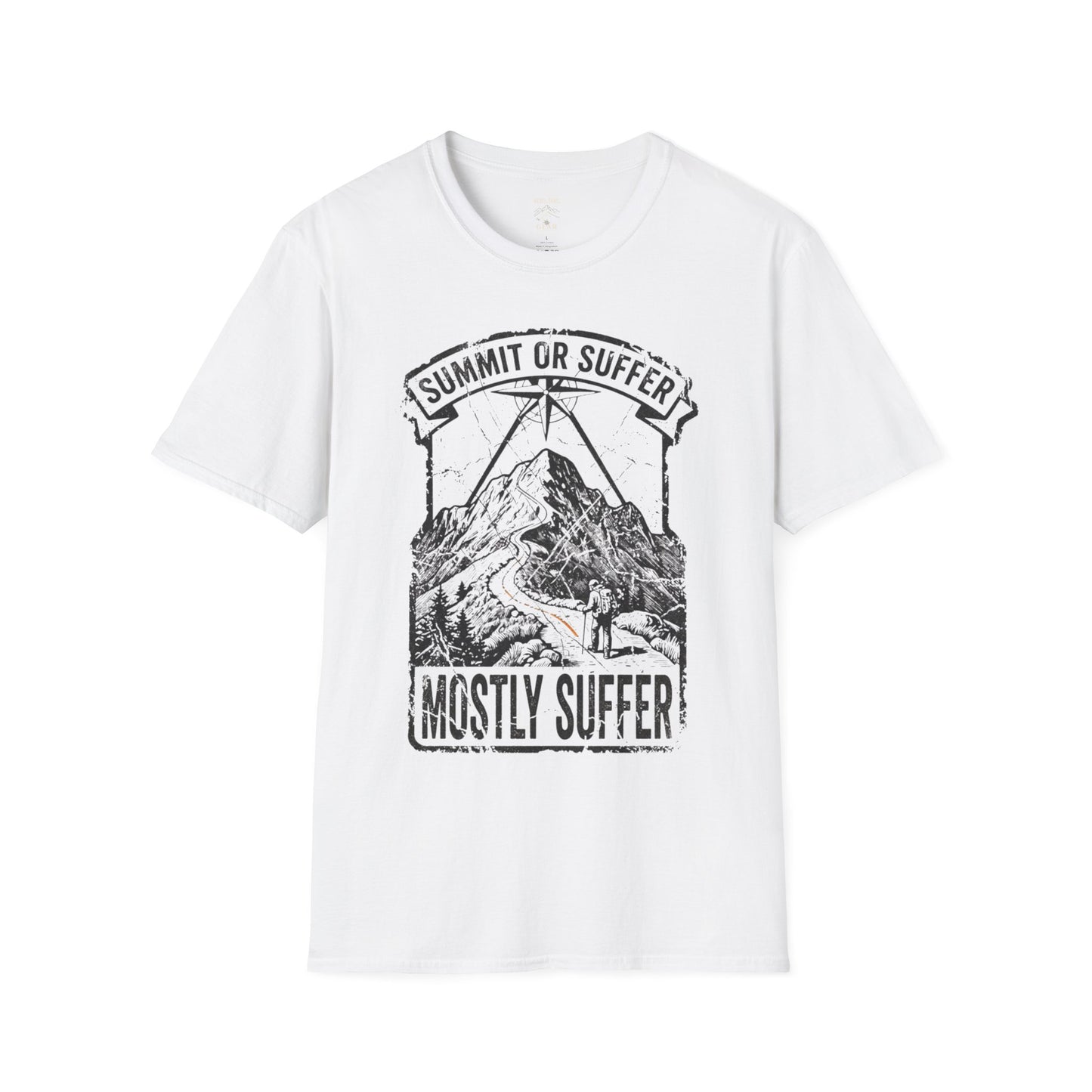 Summit or Suffer Mountain T-Shirt — Funny Hiking Outdoor Adventure Tee