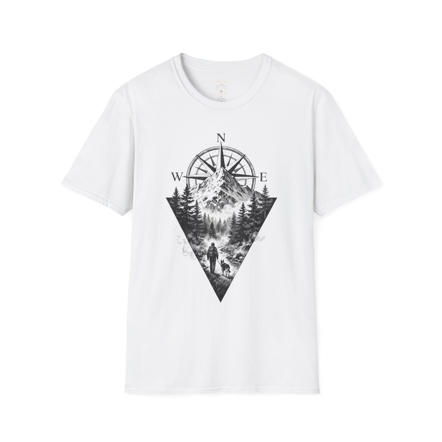 Mountain Compass T‑Shirt — Vintage Wilderness Adventure Tee