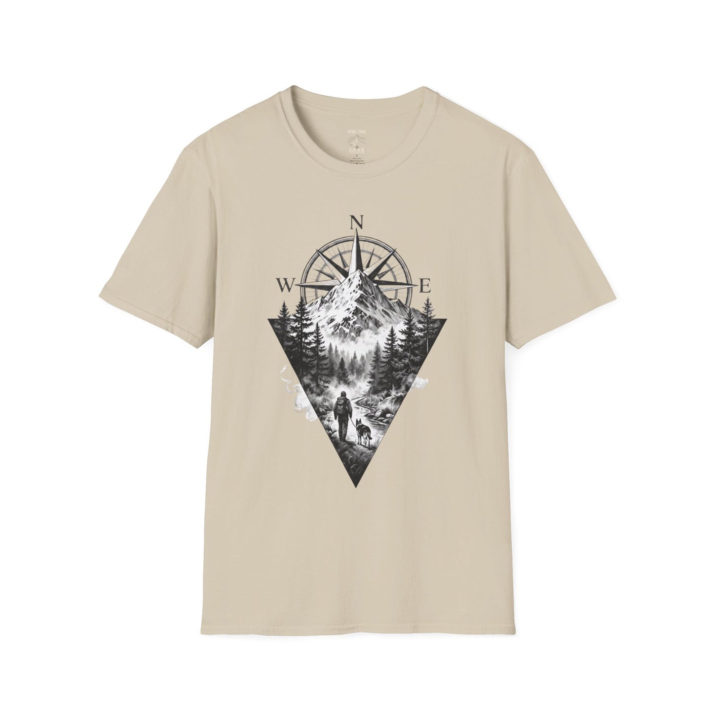 Mountain Compass T‑Shirt — Vintage Wilderness Adventure Tee