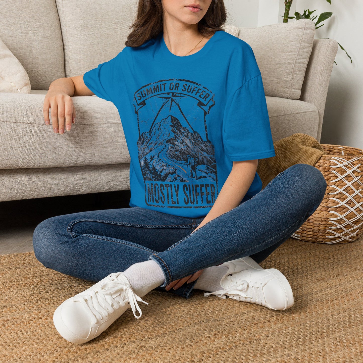 Summit or Suffer Mountain T-Shirt — Funny Hiking Outdoor Adventure Tee