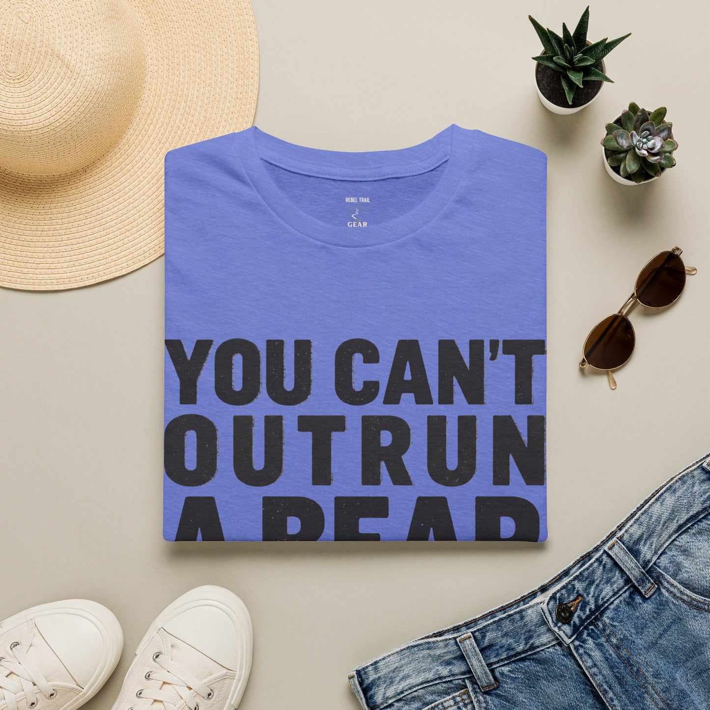 You Can't Outrun a Bear T‑Shirt — Funny Outdoor Humor Tee