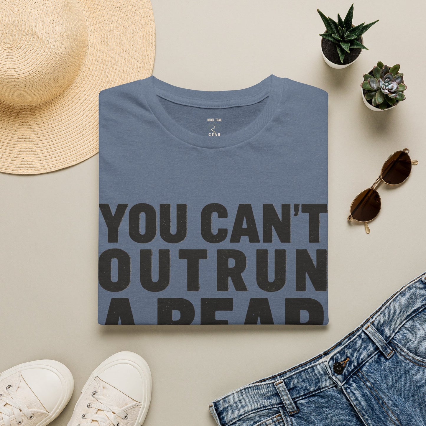 You Can't Outrun a Bear T‑Shirt — Funny Outdoor Humor Tee