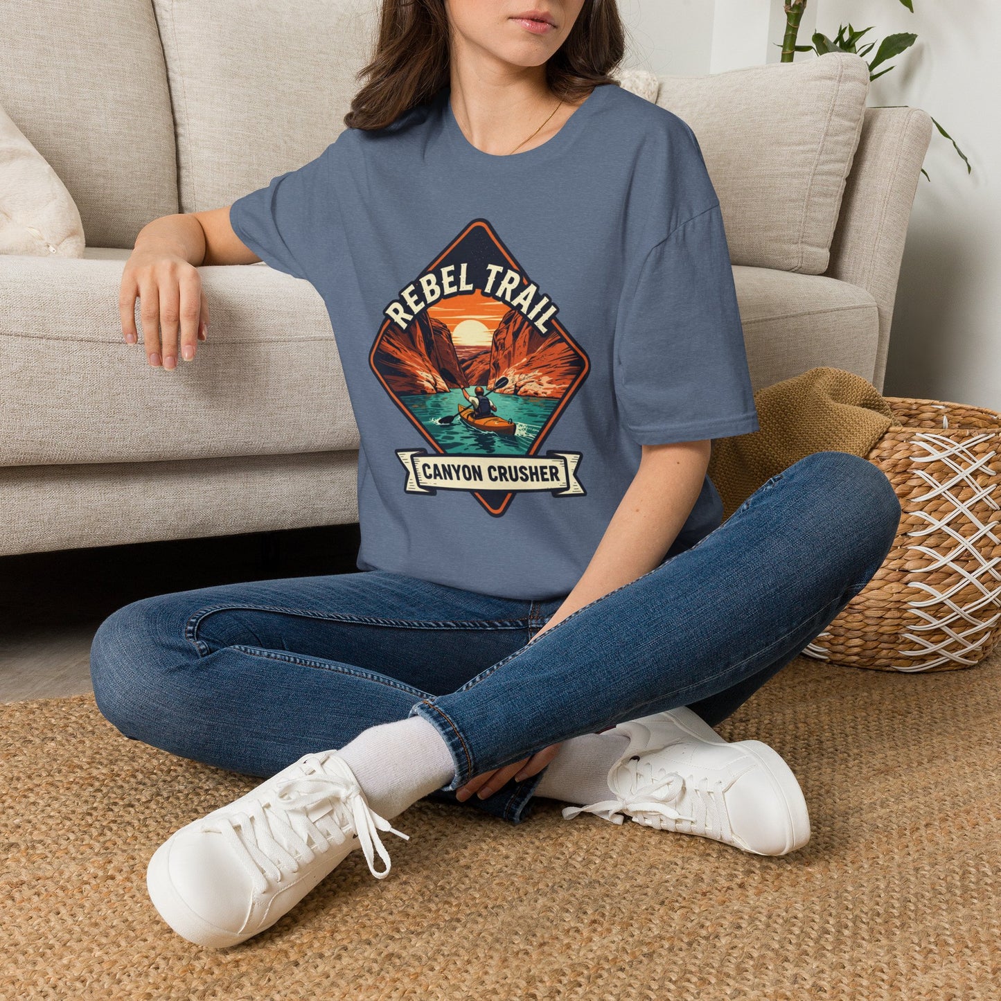 Rebel Trail Canyon Crusher T‑Shirt — Retro Desert Adventure Graphic Tee