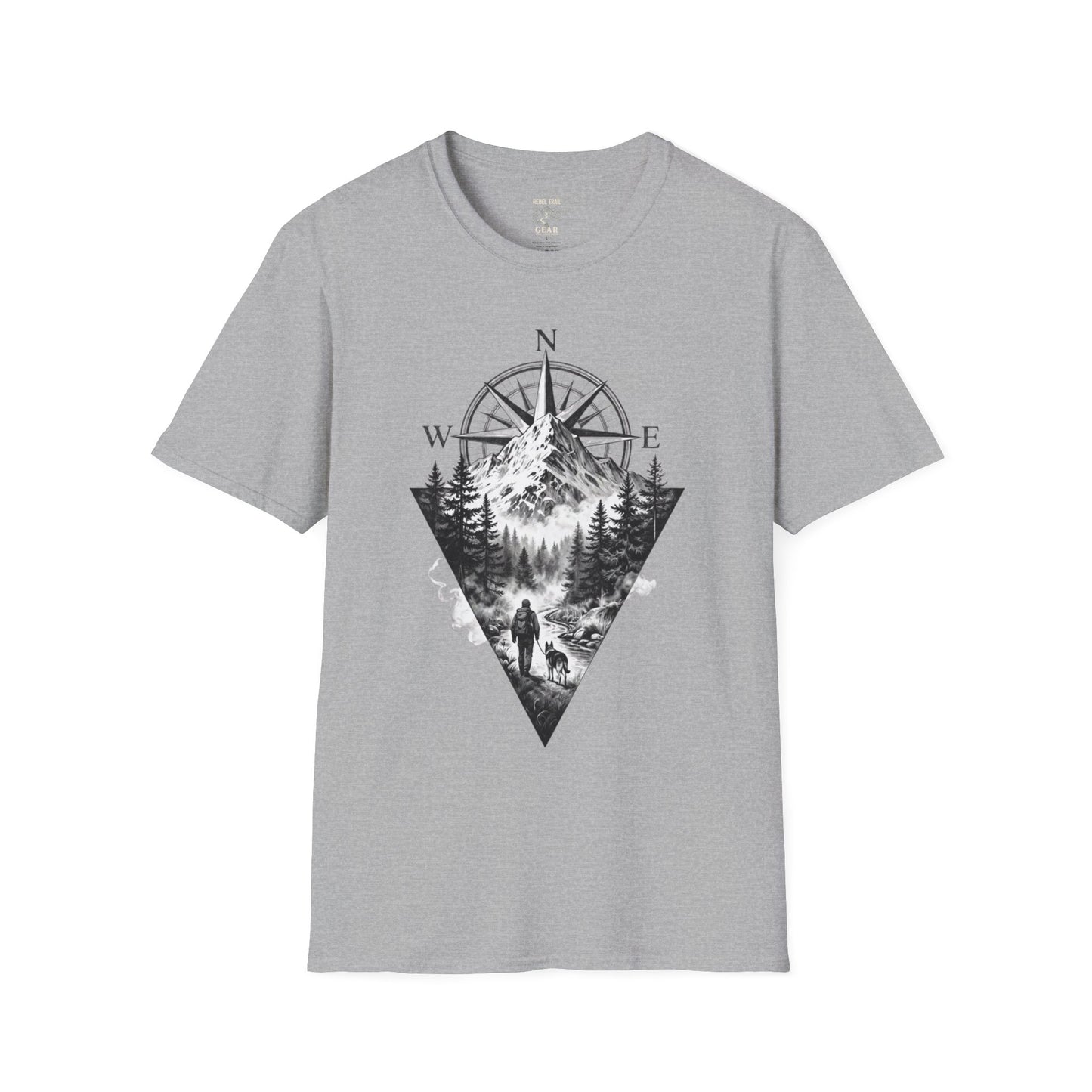 Mountain Compass T‑Shirt — Vintage Wilderness Adventure Tee