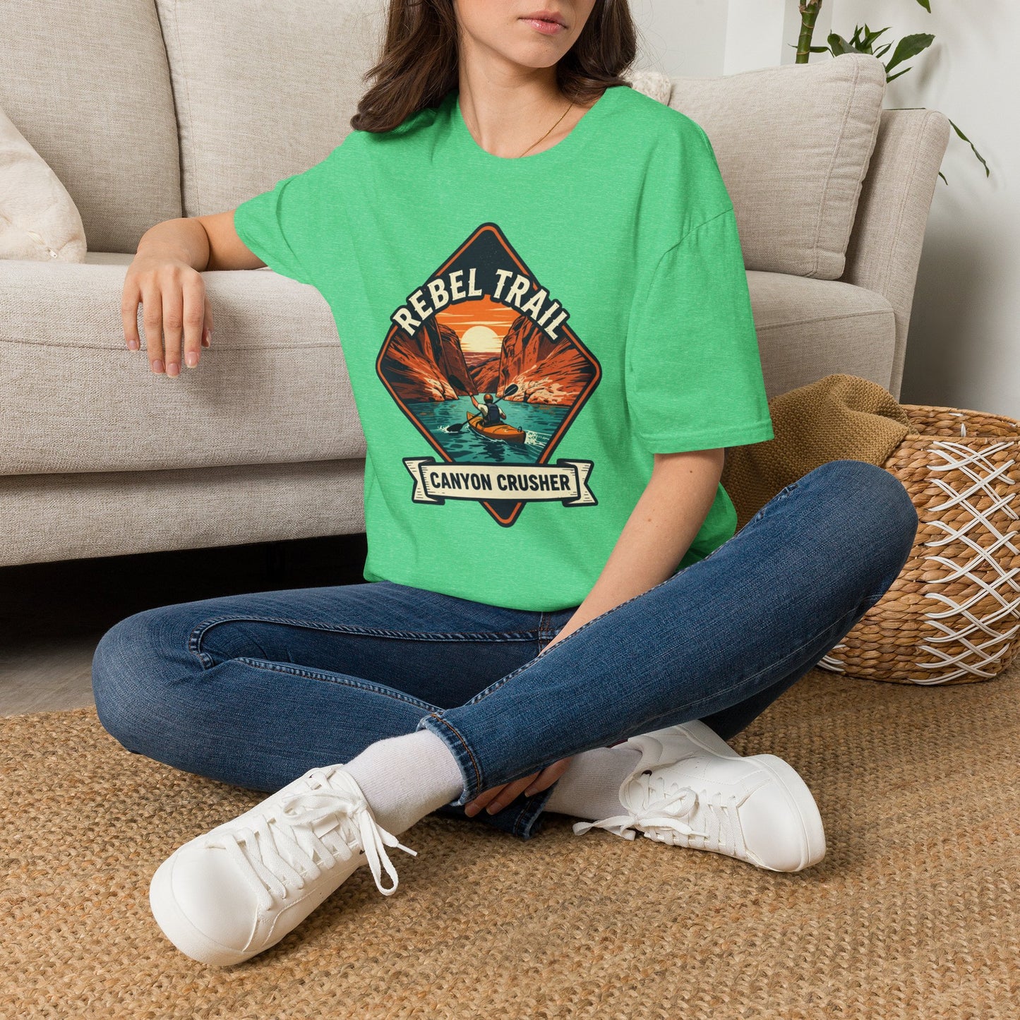 Rebel Trail Canyon Crusher T‑Shirt — Retro Desert Adventure Graphic Tee