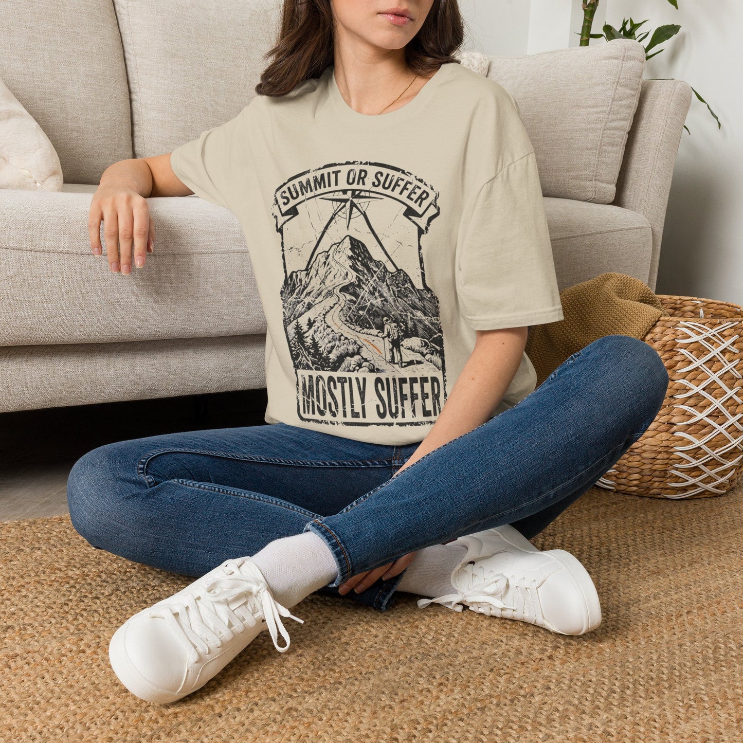 Summit or Suffer Mountain T-Shirt — Funny Hiking Outdoor Adventure Tee