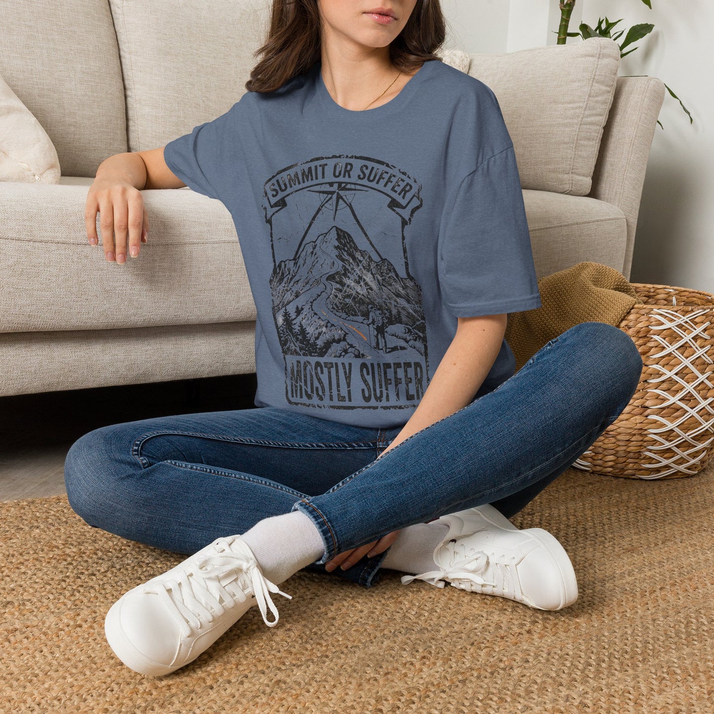 Summit or Suffer Mountain T-Shirt — Funny Hiking Outdoor Adventure Tee