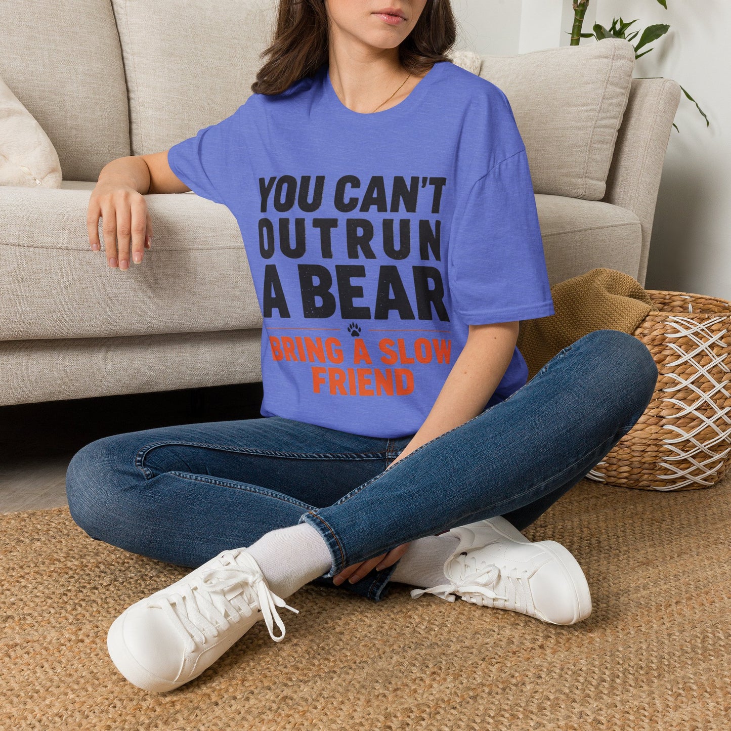 You Can't Outrun a Bear T‑Shirt — Funny Outdoor Humor Tee