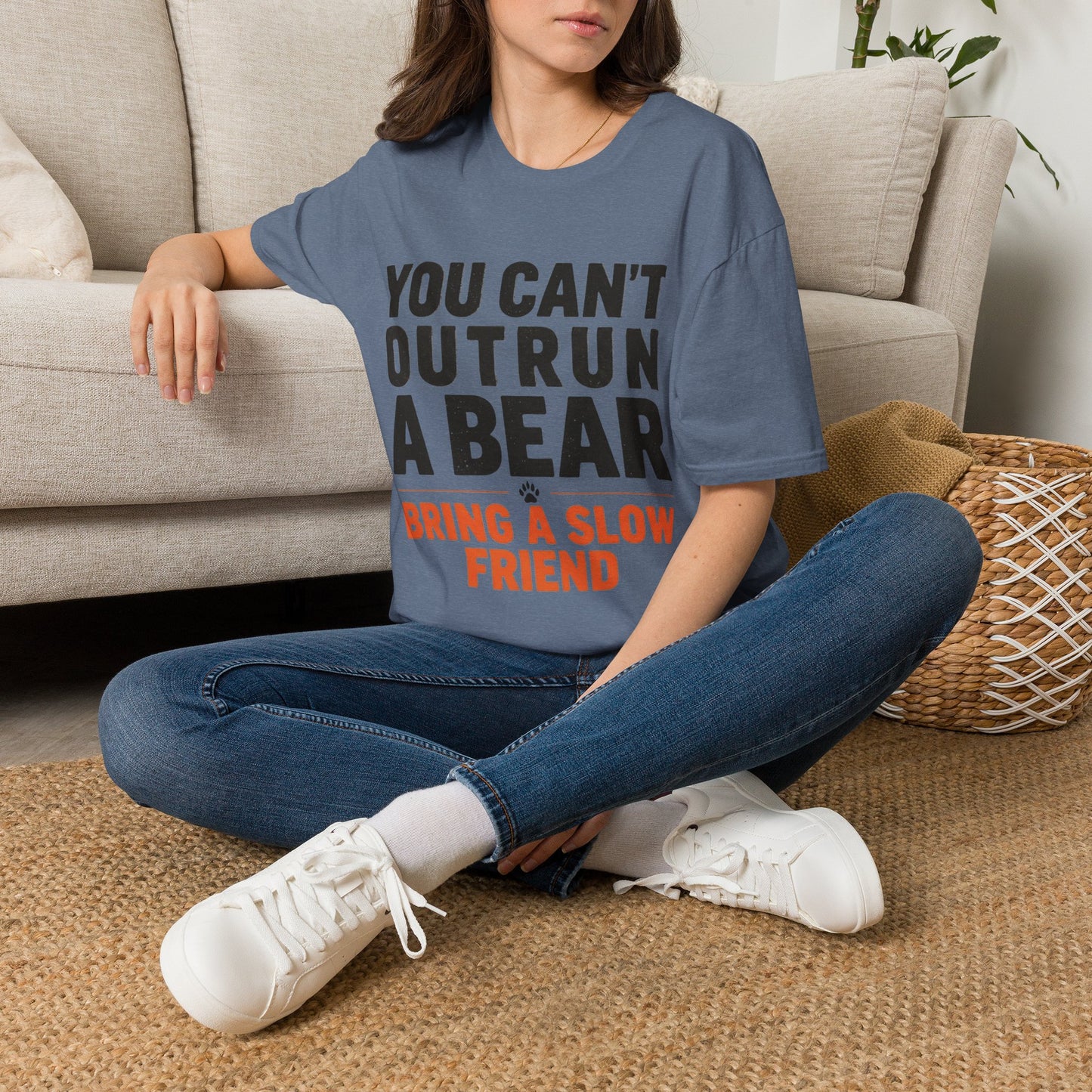 You Can't Outrun a Bear T‑Shirt — Funny Outdoor Humor Tee
