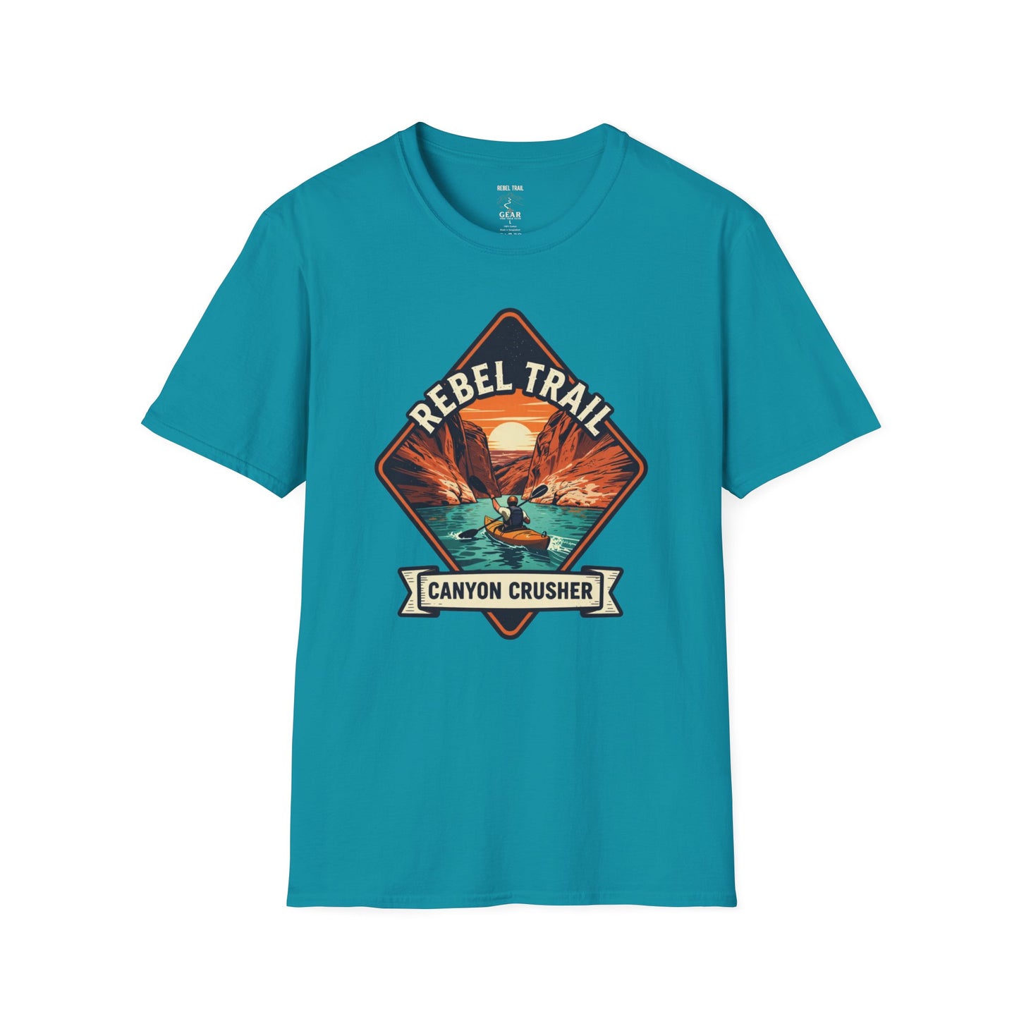 Rebel Trail Canyon Crusher T‑Shirt — Retro Desert Adventure Graphic Tee