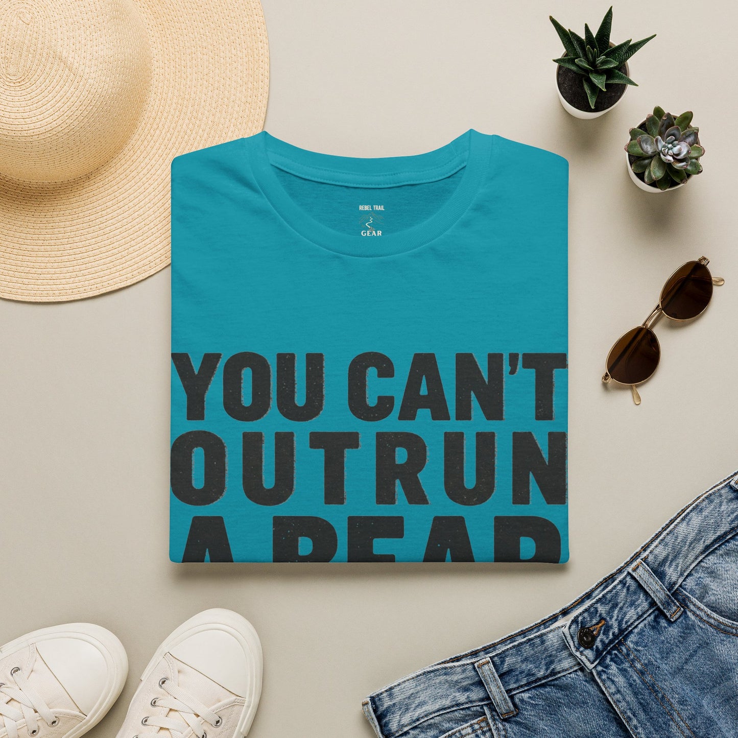 You Can't Outrun a Bear T‑Shirt — Funny Outdoor Humor Tee