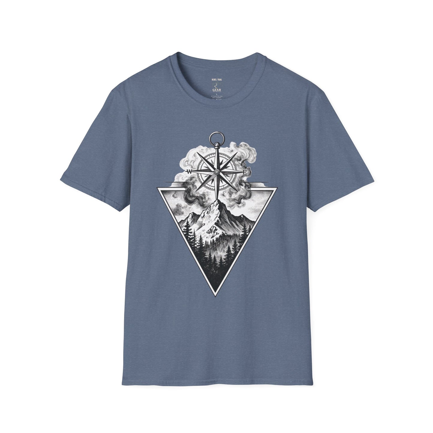 Compass & Mountain Graphic Tee — Adventure Travel Shirt