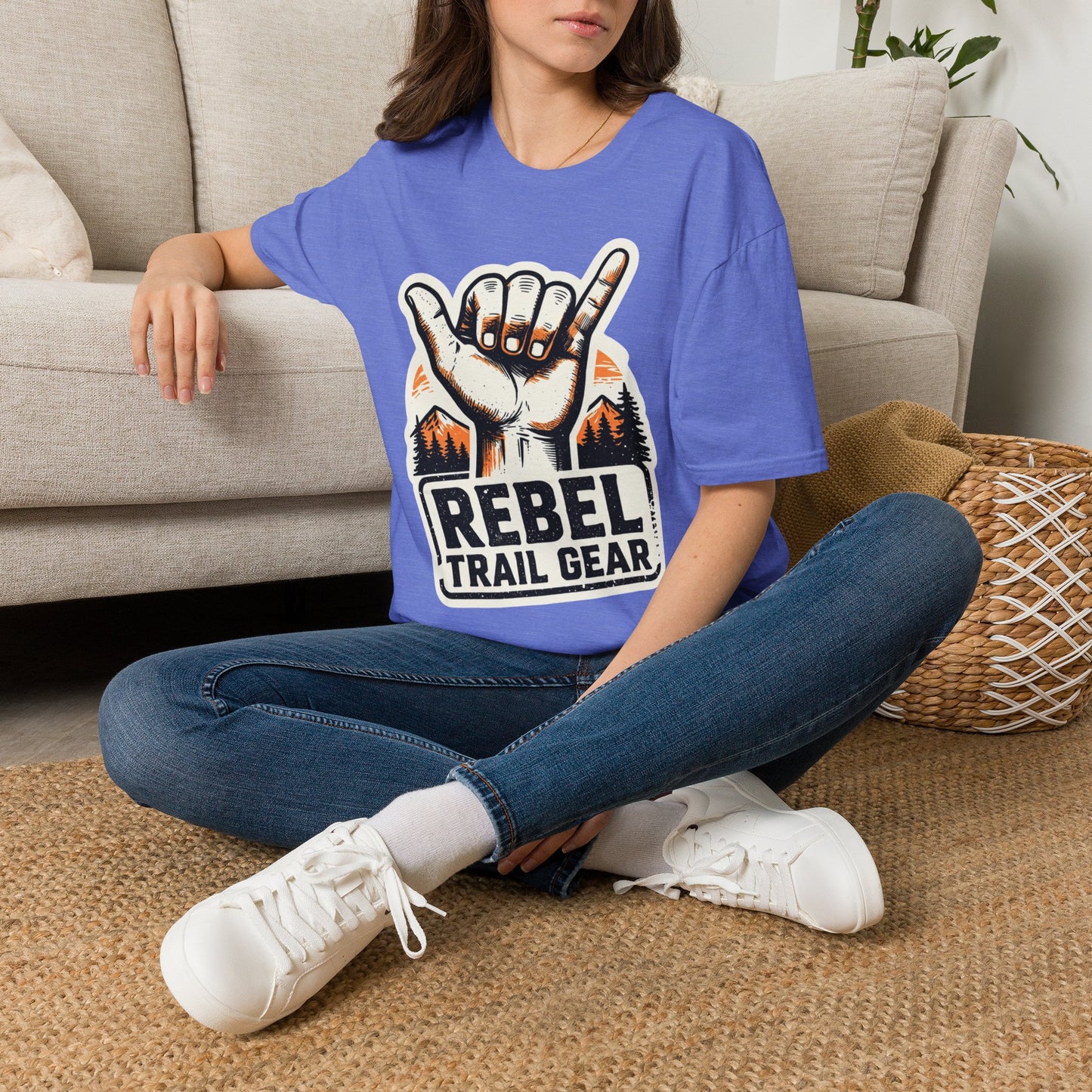 Shaka Hand Trail T‑Shirt — Rebel Trail Gear Outdoor Adventure Tee