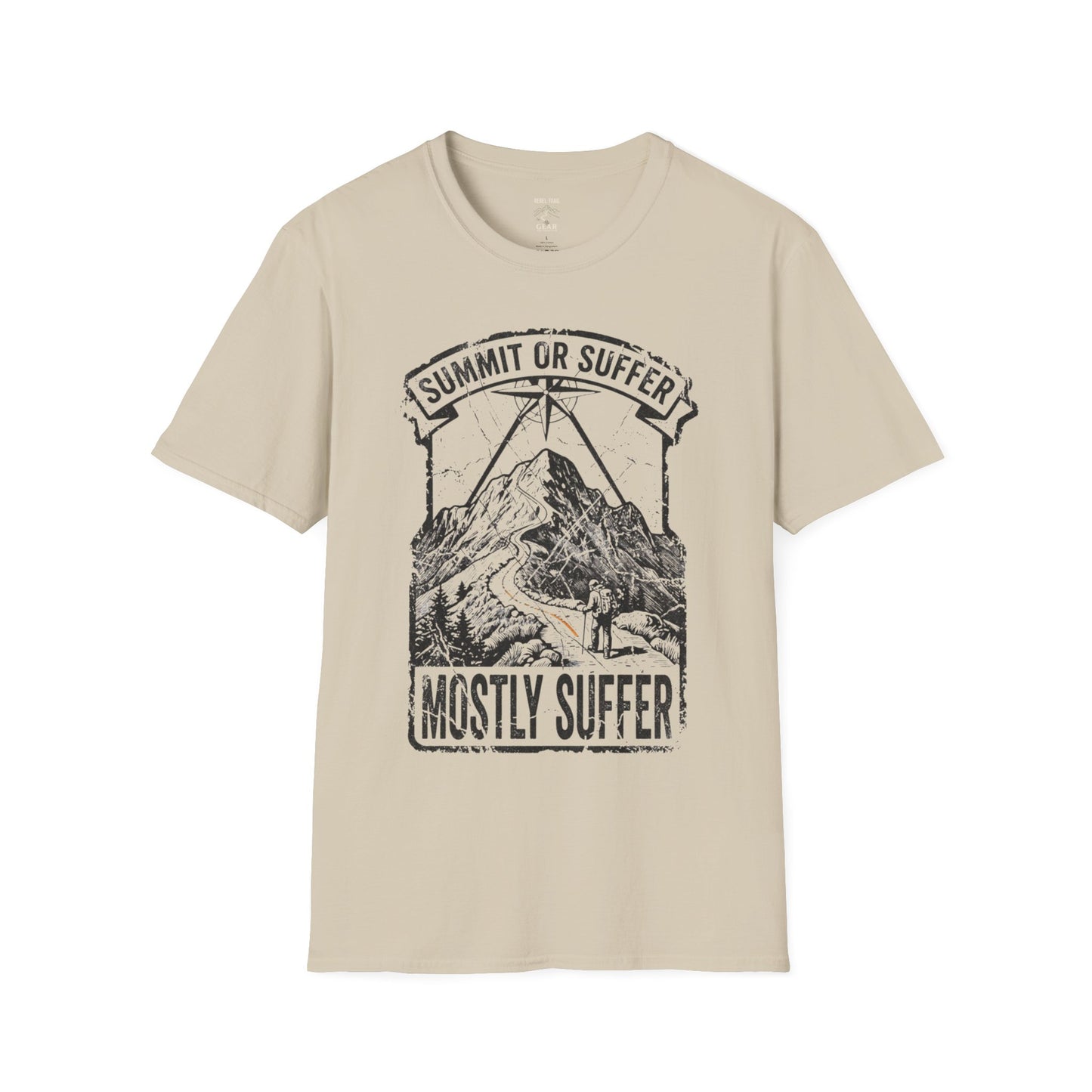 Summit or Suffer Mountain T-Shirt — Funny Hiking Outdoor Adventure Tee