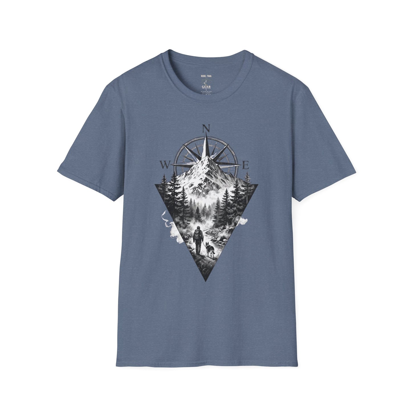 Mountain Compass T‑Shirt — Vintage Wilderness Adventure Tee