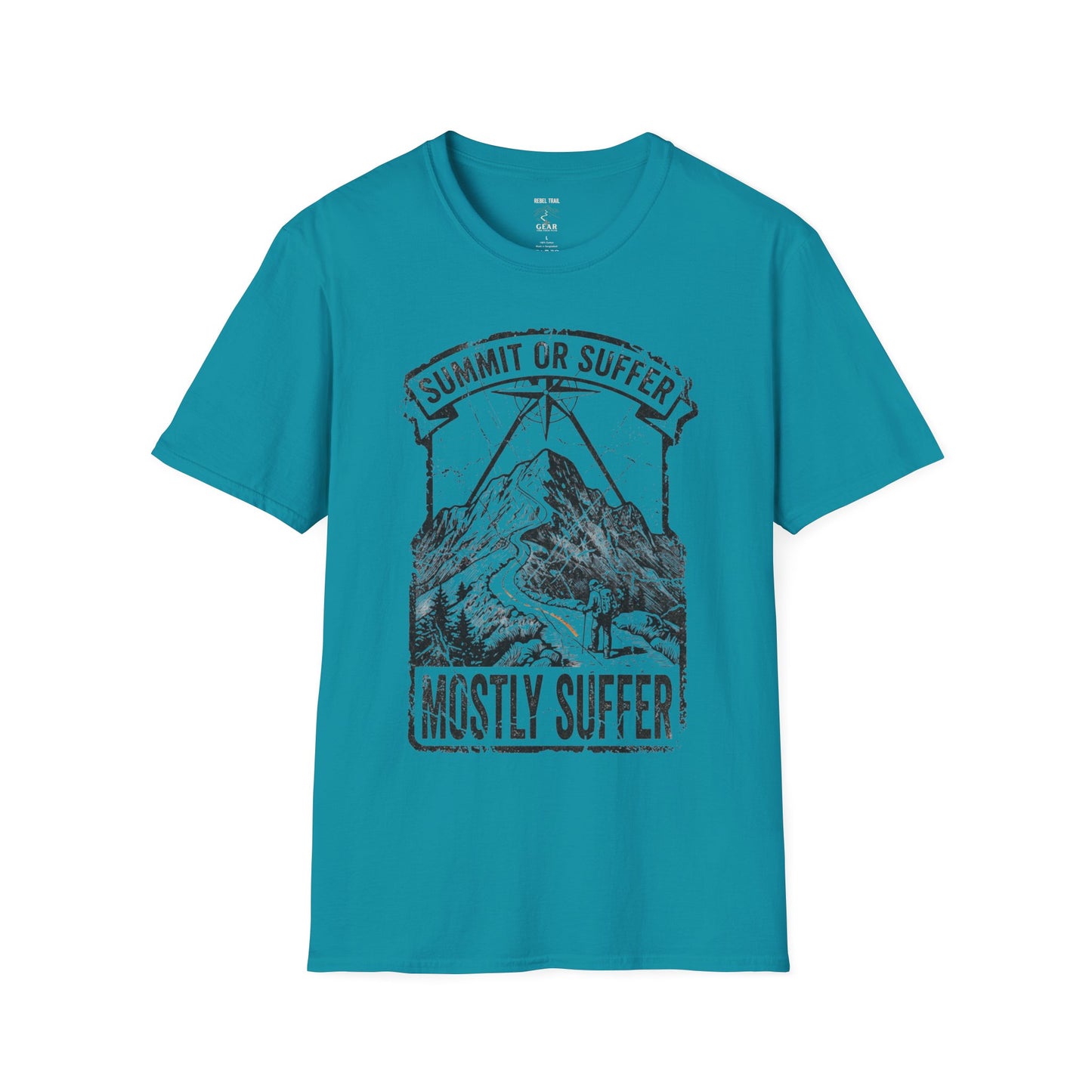 Summit or Suffer Mountain T-Shirt — Funny Hiking Outdoor Adventure Tee