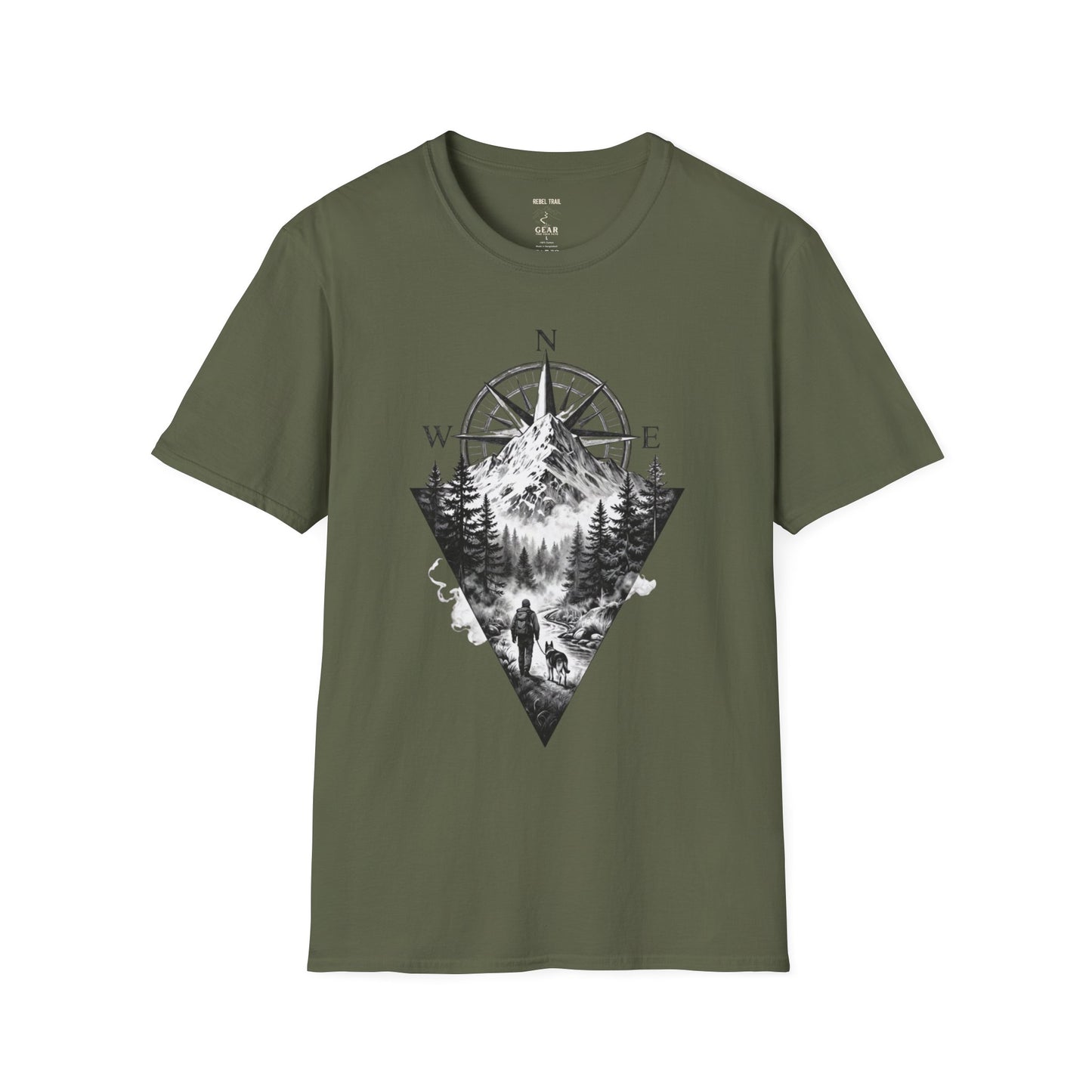 Mountain Compass T‑Shirt — Vintage Wilderness Adventure Tee