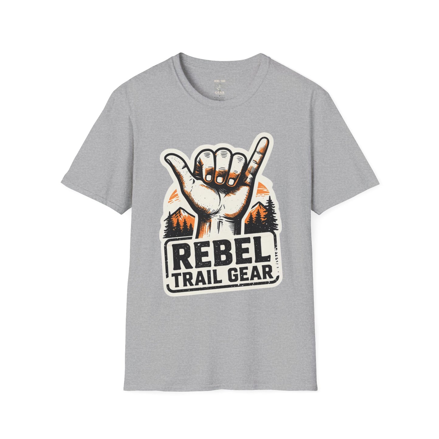 Shaka Hand Trail T‑Shirt — Rebel Trail Gear Outdoor Adventure Tee