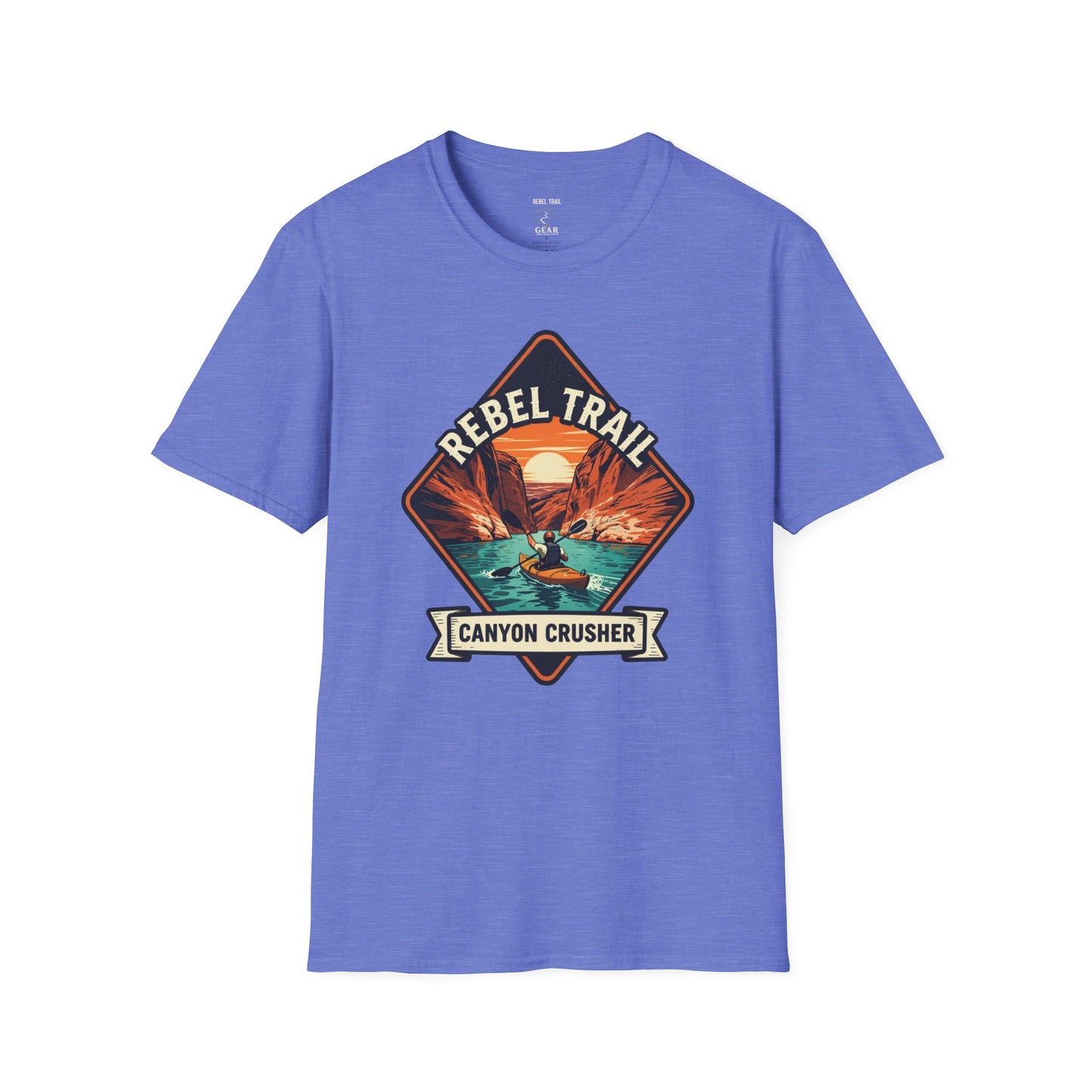 Rebel Trail Canyon Crusher T‑Shirt — Retro Desert Adventure Graphic Tee