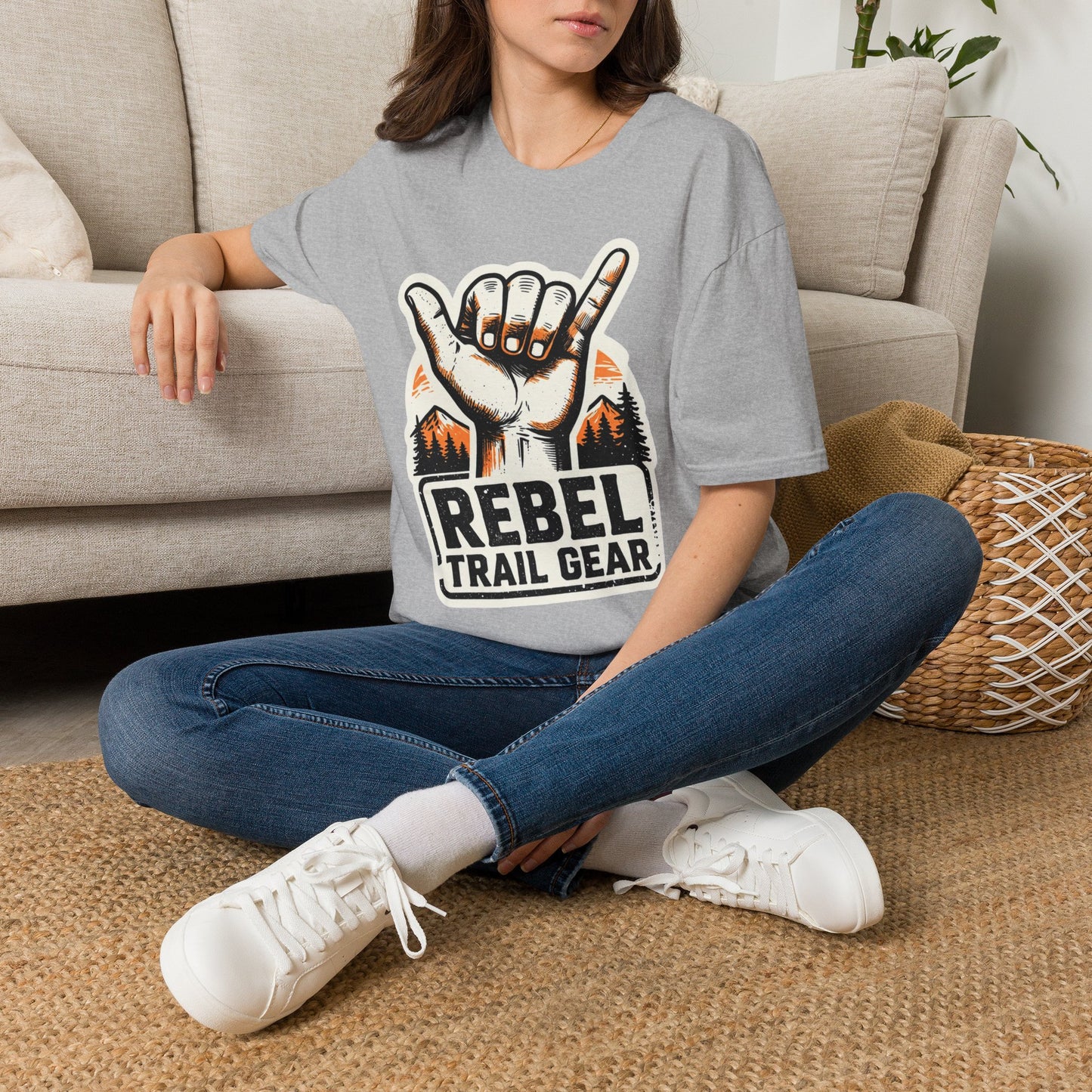 Shaka Hand Trail T‑Shirt — Rebel Trail Gear Outdoor Adventure Tee