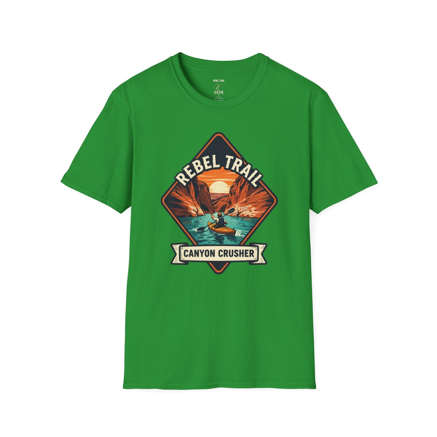 Rebel Trail Canyon Crusher T‑Shirt — Retro Desert Adventure Graphic Tee