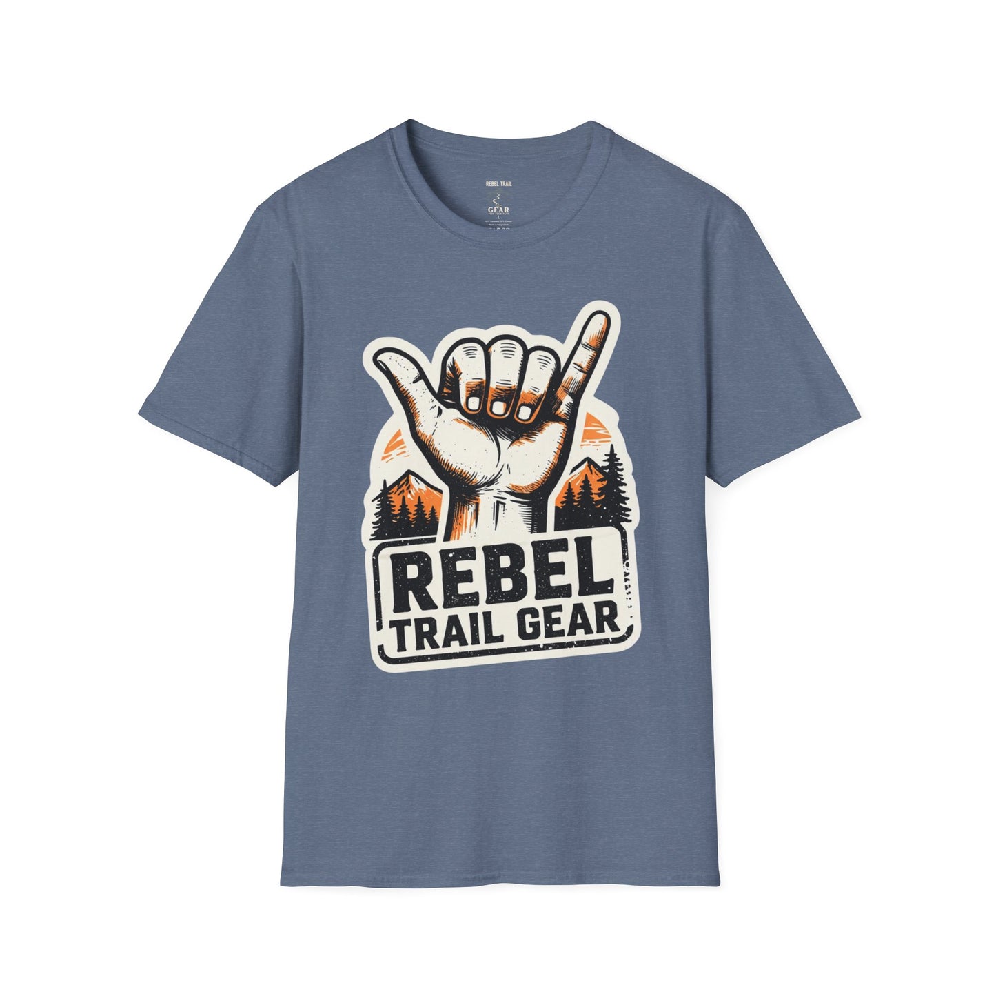Shaka Hand Trail T‑Shirt — Rebel Trail Gear Outdoor Adventure Tee