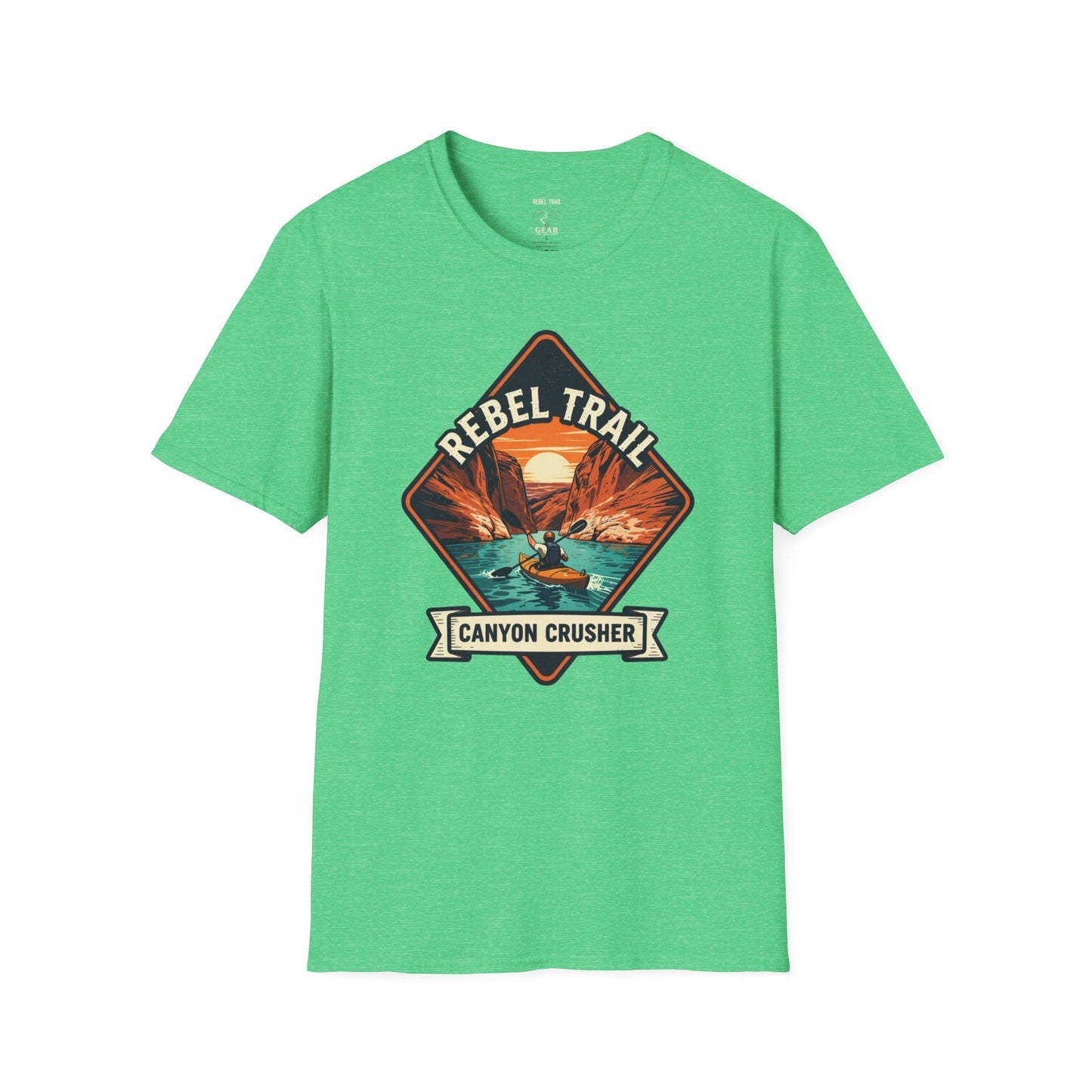 Rebel Trail Canyon Crusher T‑Shirt — Retro Desert Adventure Graphic Tee