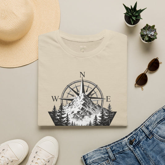 Mountain Compass T‑Shirt — Vintage Wilderness Adventure Tee