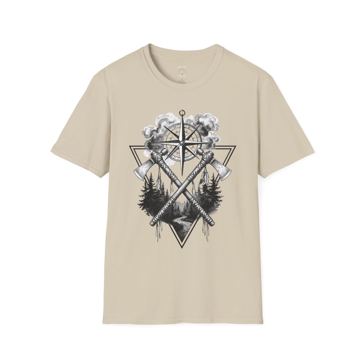 Compass & Axes Wilderness T-Shirt — Adventure Camping Forest Graphic