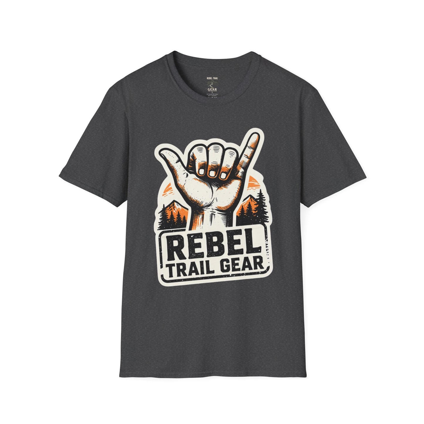 Shaka Hand Trail T‑Shirt — Rebel Trail Gear Outdoor Adventure Tee