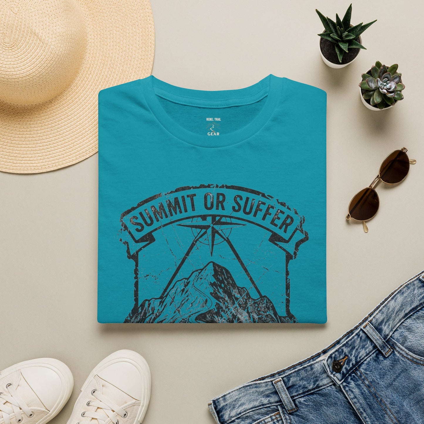Summit or Suffer Mountain T-Shirt — Funny Hiking Outdoor Adventure Tee