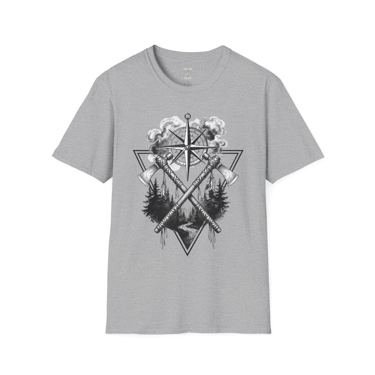 Compass & Axes Wilderness T-Shirt — Adventure Camping Forest Graphic