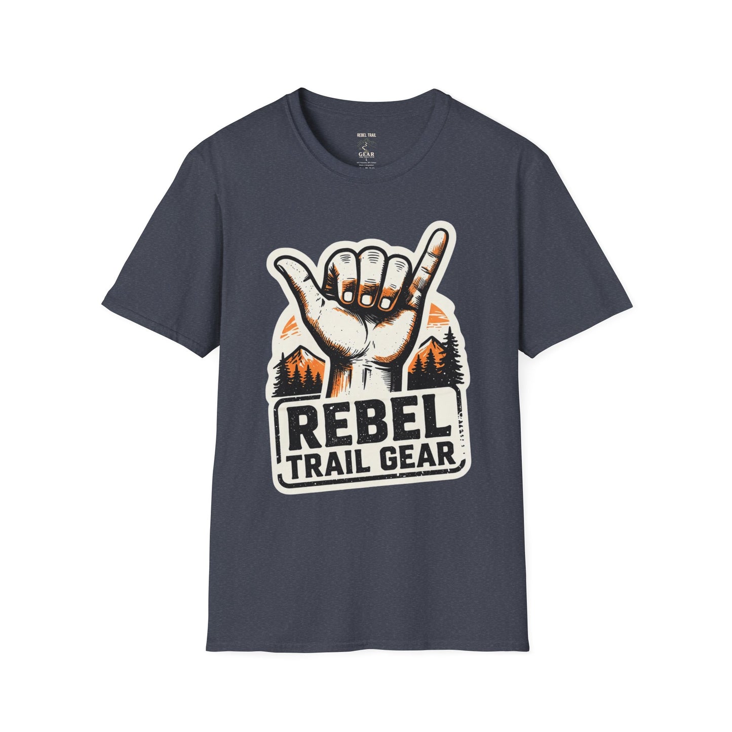 Shaka Hand Trail T‑Shirt — Rebel Trail Gear Outdoor Adventure Tee