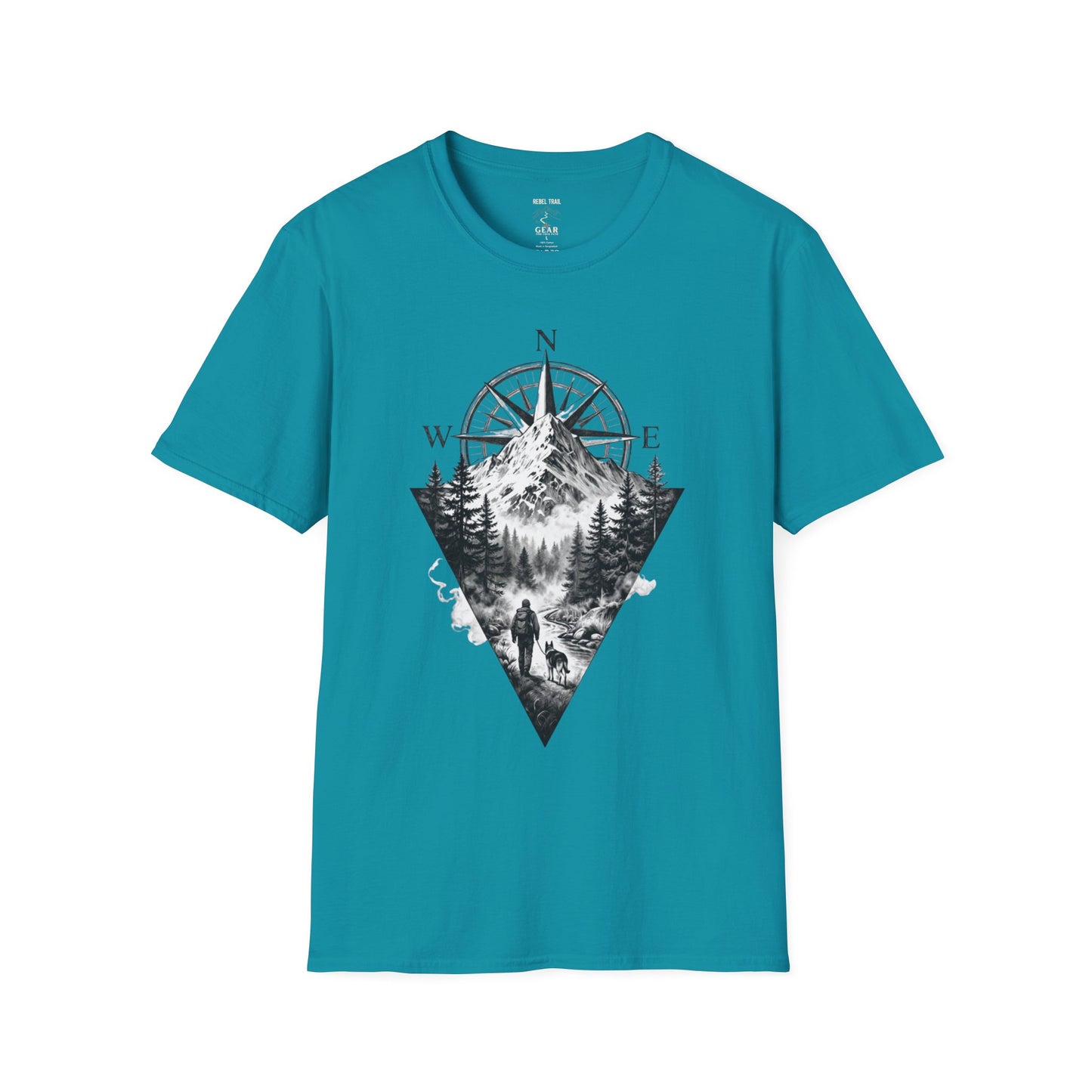Mountain Compass T‑Shirt — Vintage Wilderness Adventure Tee