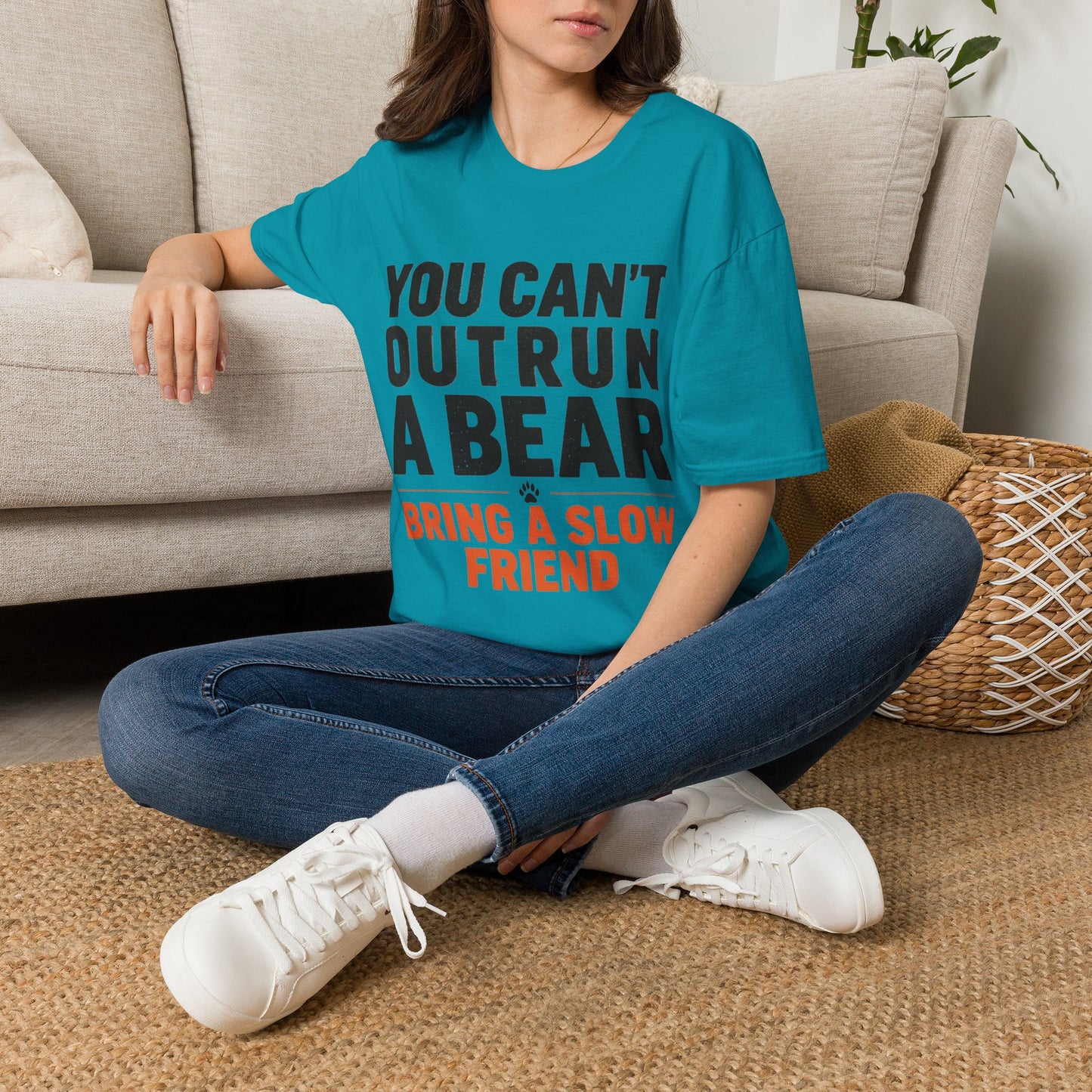 You Can't Outrun a Bear T‑Shirt — Funny Outdoor Humor Tee
