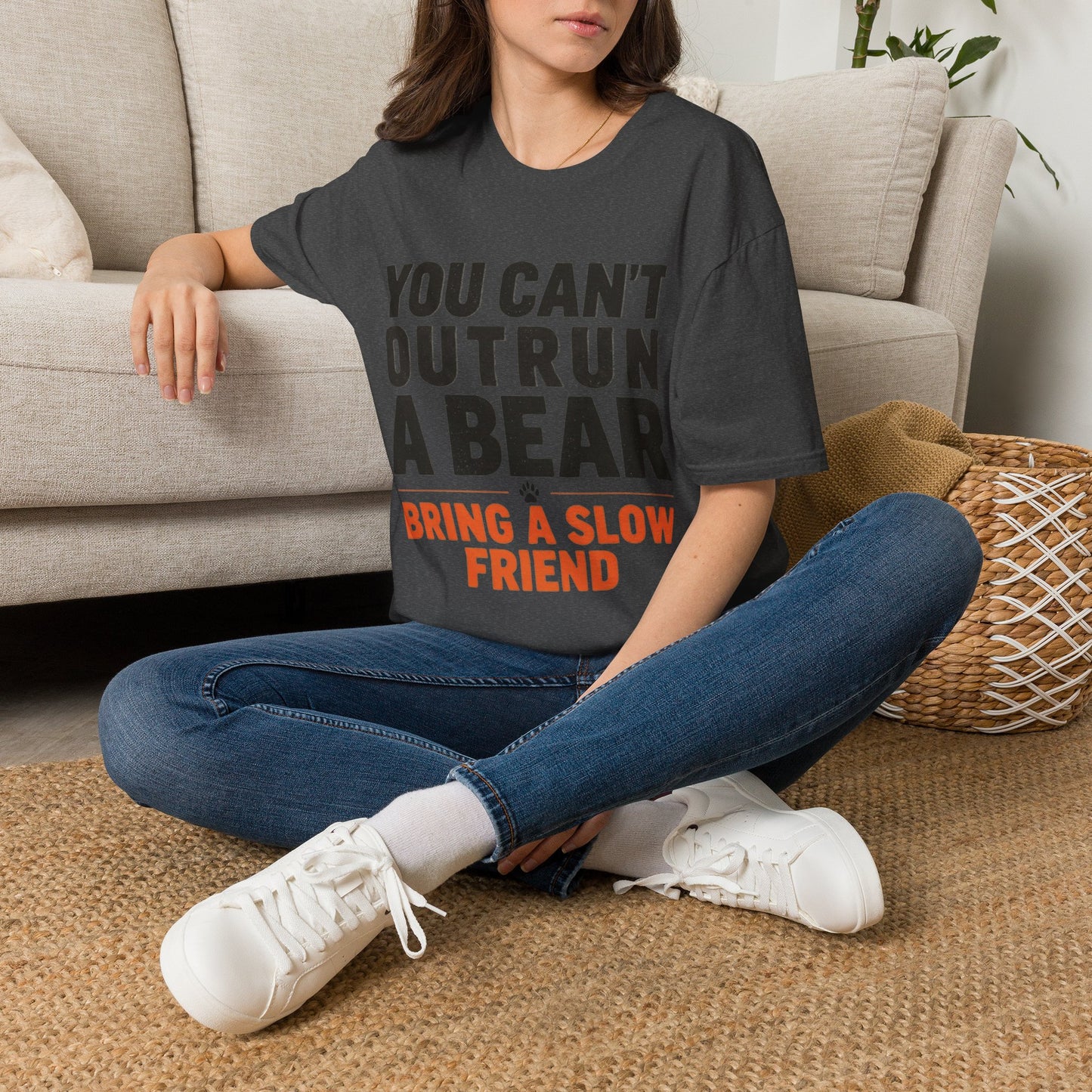You Can't Outrun a Bear T‑Shirt — Funny Outdoor Humor Tee
