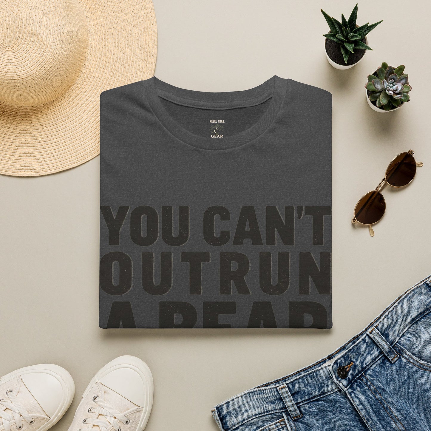 You Can't Outrun a Bear T‑Shirt — Funny Outdoor Humor Tee