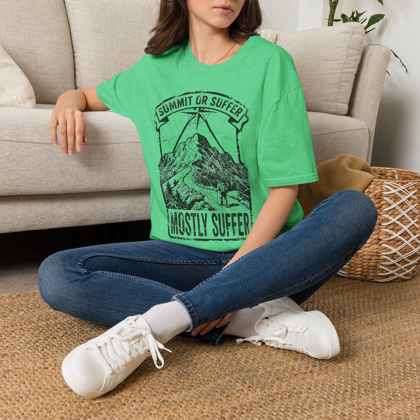 Summit or Suffer Mountain T-Shirt — Funny Hiking Outdoor Adventure Tee